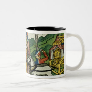 2 Samuel 6 1-5 David brings the Ark to Jerusalem, Two-Tone Coffee Mug