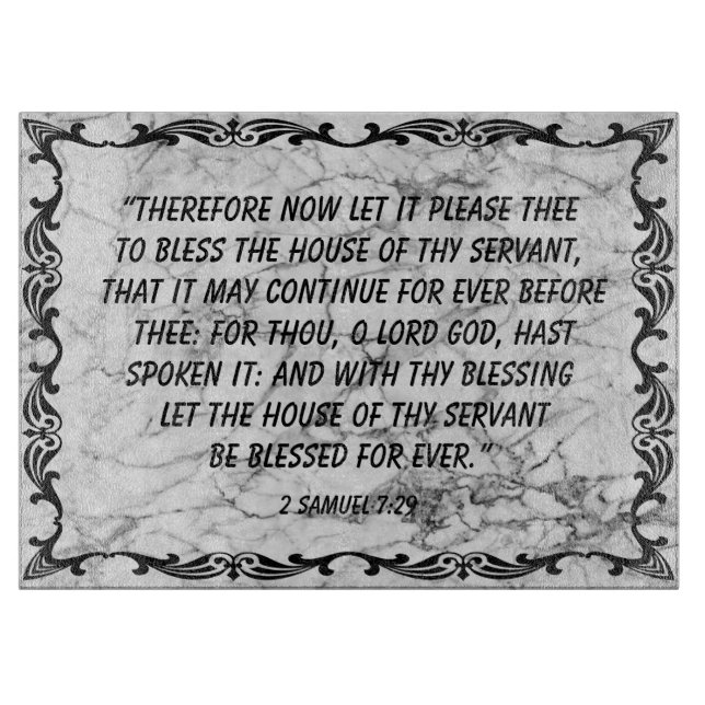 2 Samuel 7:29    Cutting Board (Front)