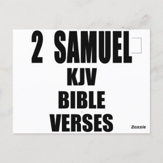"2 Samuel KJV Bible Verses" Text Postcard