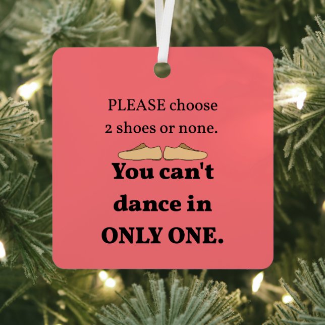 2 Shoes or None Pacific Salmon Metal Ornament (Insitu)