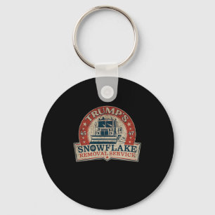 2 Side Trumps Snowflake Removal Service Funny Trum Keychain