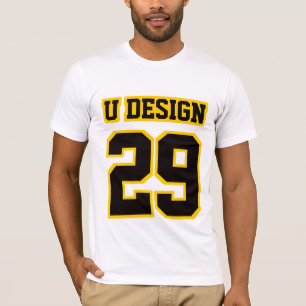 2 Side WHITE BLACK GOLD American Apparel Mens Tee