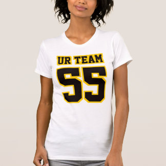 2 Side WHITE BLACK GOLD Bella Canvas Women Tee