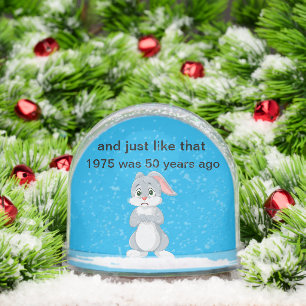 2 sided 1975 humour snow globe