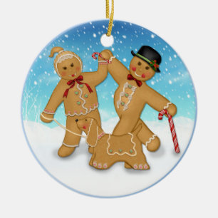 2 Sided -1st Christmas Gingerbread Family Ornament