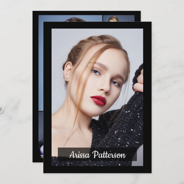 2-sided 5 Photo Actor Model 5x7 Comp/Zed Card (Front/Back)