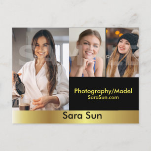 2-Sided Actor & Model Headshot Comp Postcard