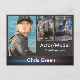 2-Sided Actor & Model Headshot Comp Postcard