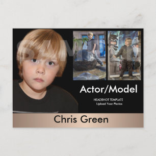 2-Sided Actor & Model Headshot Comp Postcard