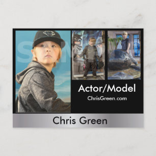 2-Sided Actor & Model Headshot Comp Postcard
