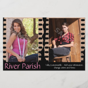 2- Sided Affordable Actor Model Comp Cards