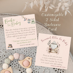 2 sided Books for Baby and Time Capsule Shower Enclosure Card