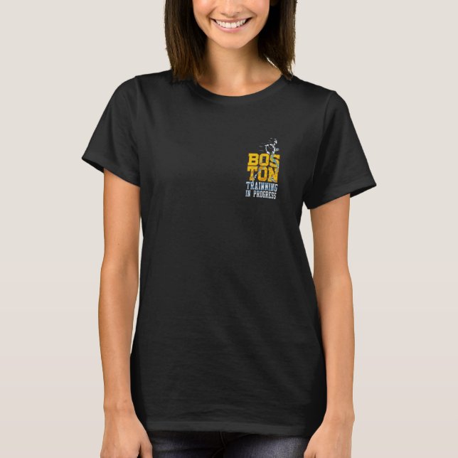 2 Sided Boston Qualified Annual Marathon Training T-Shirt (Front)