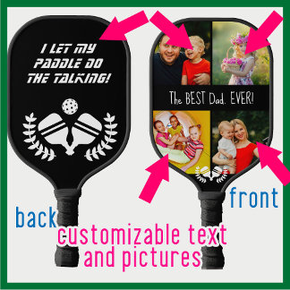😁😍 2-sided Custom text and photo Pickleball Paddle