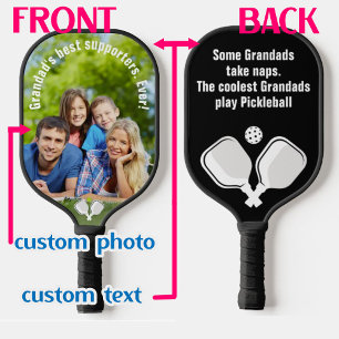 💗 2-sided Custom text and photo pickleball paddle