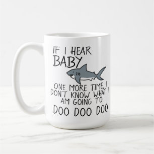 2 sided: Funny Baby Shark / Mom Shark Mug
