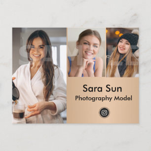 2-Sided Headshot Actor & Model Comp Postcard