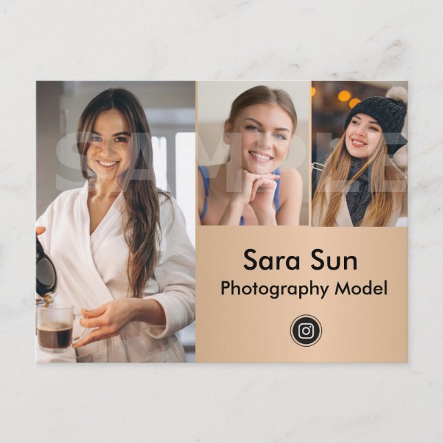 2-Sided Headshot Actor & Model Comp Postcard (Front)