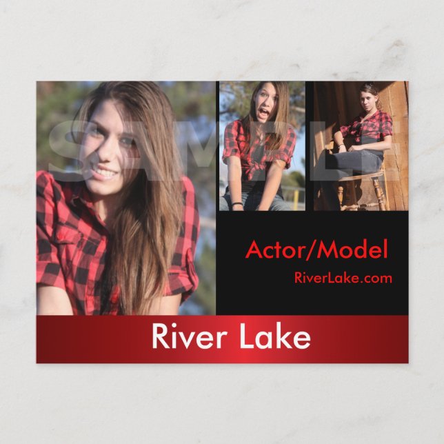 2 Sided Headshot Comp Cards - Model Headshots (Front)