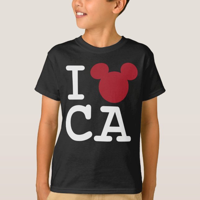 2 Sided I Love Mickey | California Family Vacation T-Shirt (Front)