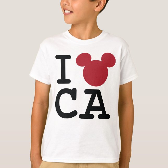 2 Sided I Love Mickey | California Family Vacation T-Shirt (Front)