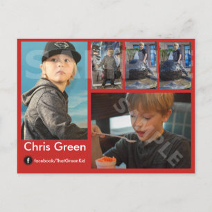 2-Sided Kids Actor-Model Headshot Template Postcard