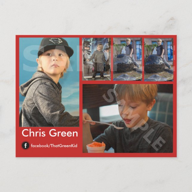 2-Sided Kids Actor-Model Headshot Template Postcard (Front)