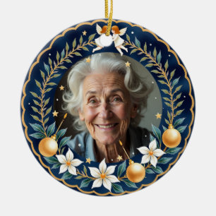 2 sided Memorial Christmas Celestial Comfort Ceramic Ornament