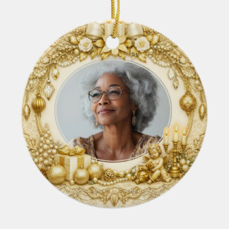 2 sided Memorial Christmas Ceramic Ornament
