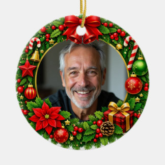 2 sided Memorial Christmas Ceramic Ornament