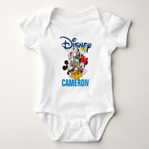 2 Sided Mickey & Friends - Family Vacation Baby Bodysuit