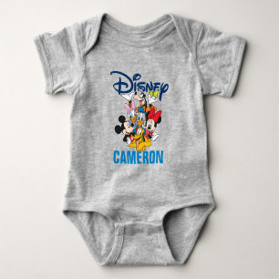 2 Sided Mickey & Friends - Family Vacation Baby Bodysuit
