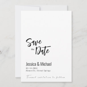 💍 2 sided Minimalist Elegant Save The Date