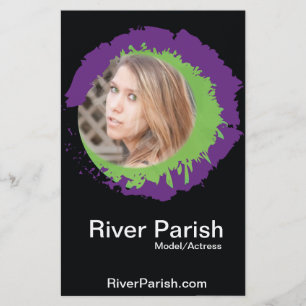 2 sided Model Headshot Cards Models Actors