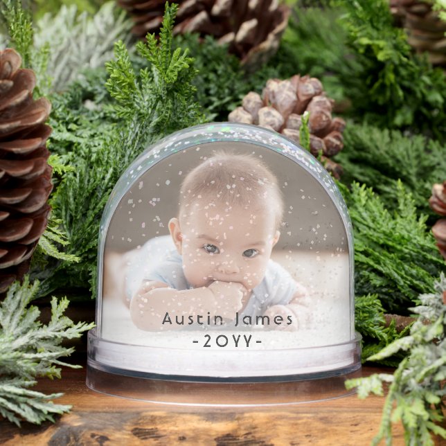 2 Sided Modern Photo & Black Text Overlay Keepsake (Hiver)