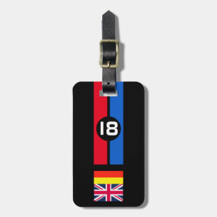 2 sided RACING Luggage Tag