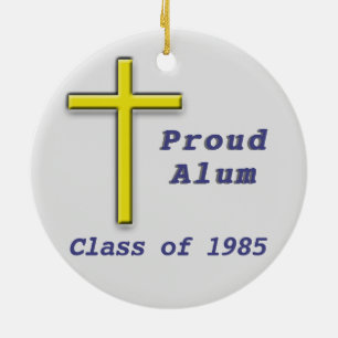 2 sided Saint Alice School Trad Patch Ceramic Ornament