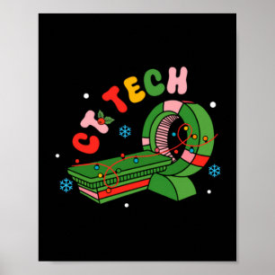 (2 Sided) Santa's Favorite Ct Tech Christmas Techn Poster