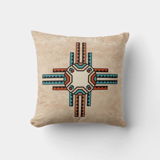 2-Sided Southwestern Design Throw Pillow (Front)