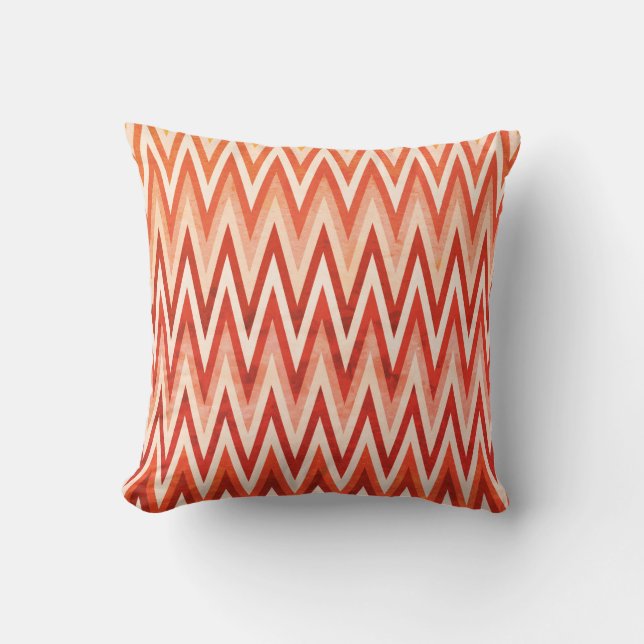 2 Sides 2 Colours Rustic Fall Colour Chevron Patte Outdoor Pillow (Front)