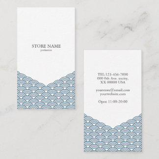 2 sides Blue Waves "Seigaiha" WAGARA V Business Card