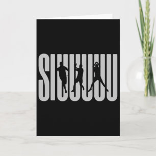 (2 Sides) Siuuu Soccer Footll Present Boys Men Wom Card