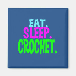2" Square Magnet - Eat.Sleep.Crochet.