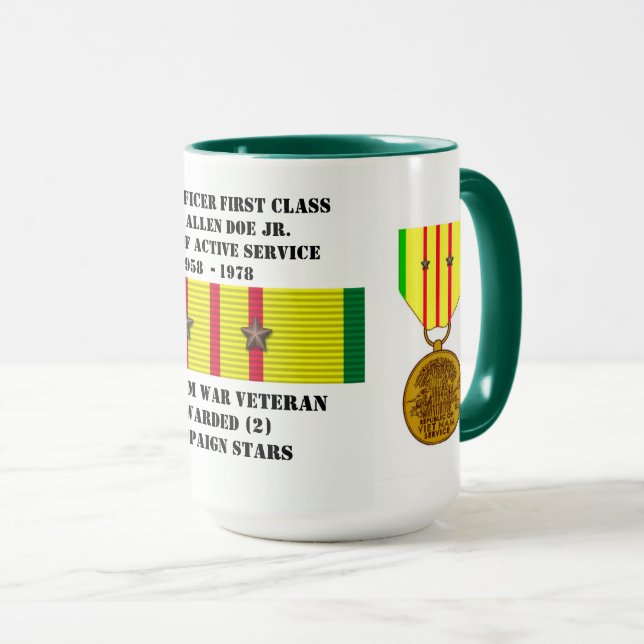2 STARS SAILOR VIETNAM WAR MUG (Front Right)