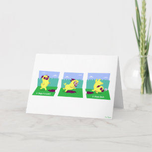 2 Steps Forward, 0 Steps Back Motivational Pug Dog Card