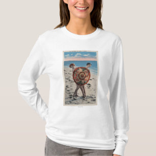 2 Sunbathing Women & Asian Umbrella, Florida T-Shirt
