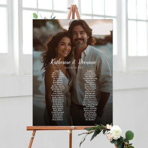 2 tables elegant photo wedding seating chart