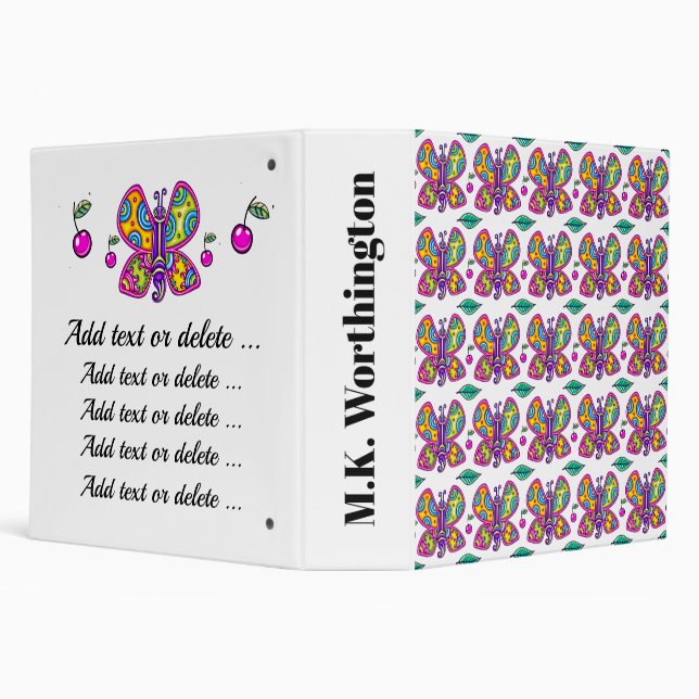 #2 Thème Papillon Enseignant / Classeur de l'école (Arrière-plan)