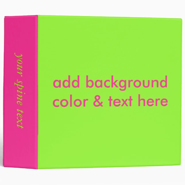 2" three-ring binders easy template (Front/Spine)