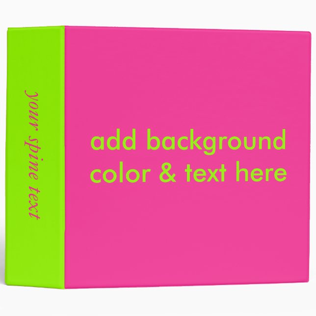2" three-ring binders easy template (Front/Spine)